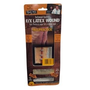Rubie’s malpractice stitches f/x latex wound with adhesive materials brand new!